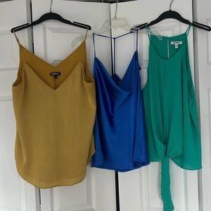 3 Like new express tank blouses. Excellent condition
